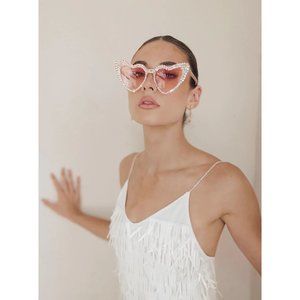 UNTAMED PEARLS Rhinestone Bridal Sunglasses NEW